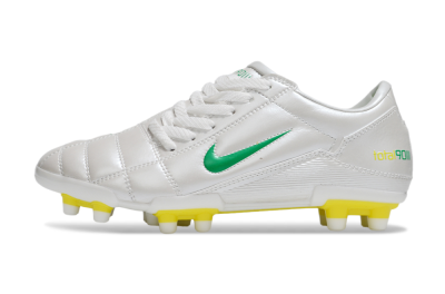 Nike Total 90 III FG Firm Ground Soccer Cleats - White/Green/Yellow
