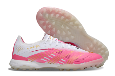 Adidas Predator 25 Elite TF Artificial Turf Soccer Shoes - White/Pink/Gold
