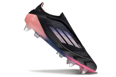 Adidas F50 Elite Laceless SG Soft Ground Soccer Cleats - Black/Blue/Pink