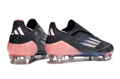 Adidas F50 Elite Laceless SG Soft Ground Soccer Cleats - Black/Blue/Pink