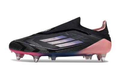 Adidas F50 Elite Laceless SG Soft Ground Soccer Cleats - Black/Blue/Pink
