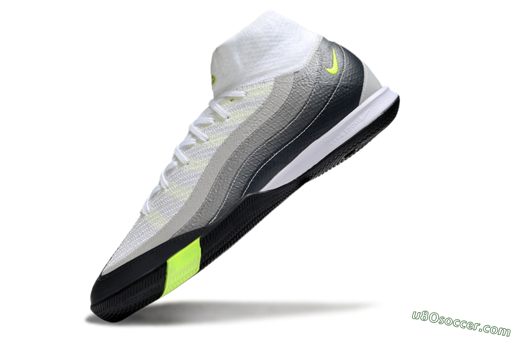 Nike Air Zoom Mercurial Superfly 10 Elite IC Indoor & Futsal Soccer Shoes - White/Grey/Black 5