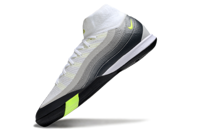 Nike Air Zoom Mercurial Superfly 10 Elite IC Indoor & Futsal Soccer Shoes - White/Grey/Black