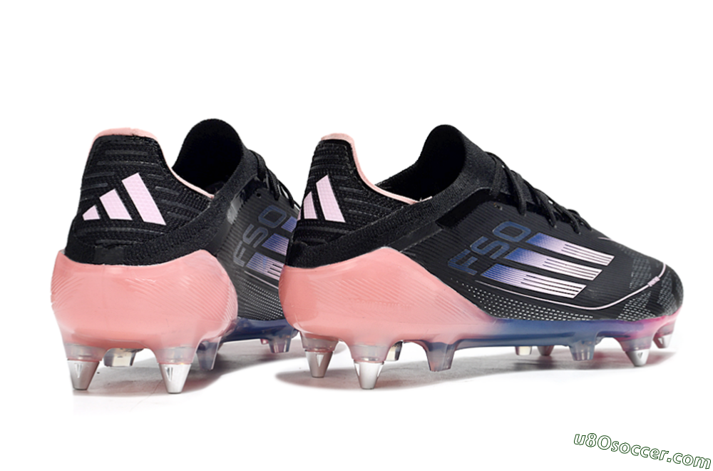 Adidas F50 Elite SG Soft Ground Soccer Cleats - Black/Blue/Pink 6