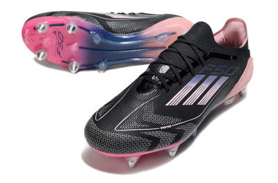 アディダス F50 Elite SG Adidas F50 Elite SG Soft Ground Soccer Cleats - Black/Blue/Pink