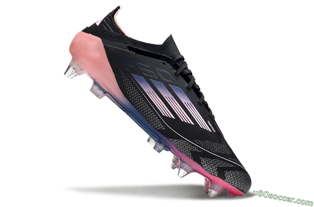 Adidas F50 Elite SG Soft Ground Soccer Cleats - Black/Blue/Pink 4