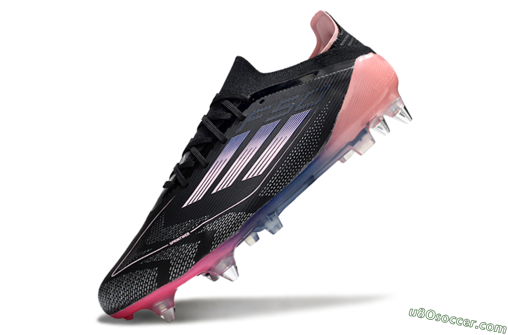 Adidas F50 Elite SG Soft Ground Soccer Cleats - Black/Blue/Pink 5