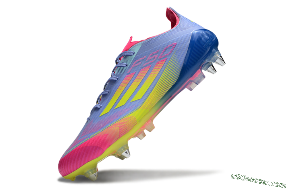 Adidas F50 Elite SG Soft Ground Soccer Cleats - Blue/Yellow/Pink 5