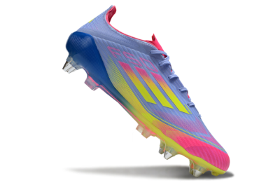 Adidas F50 Elite SG Soft Ground Soccer Cleats - Blue/Yellow/Pink