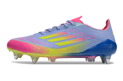 Adidas F50 Elite SG Soft Ground Soccer Cleats - Blue/Yellow/Pink