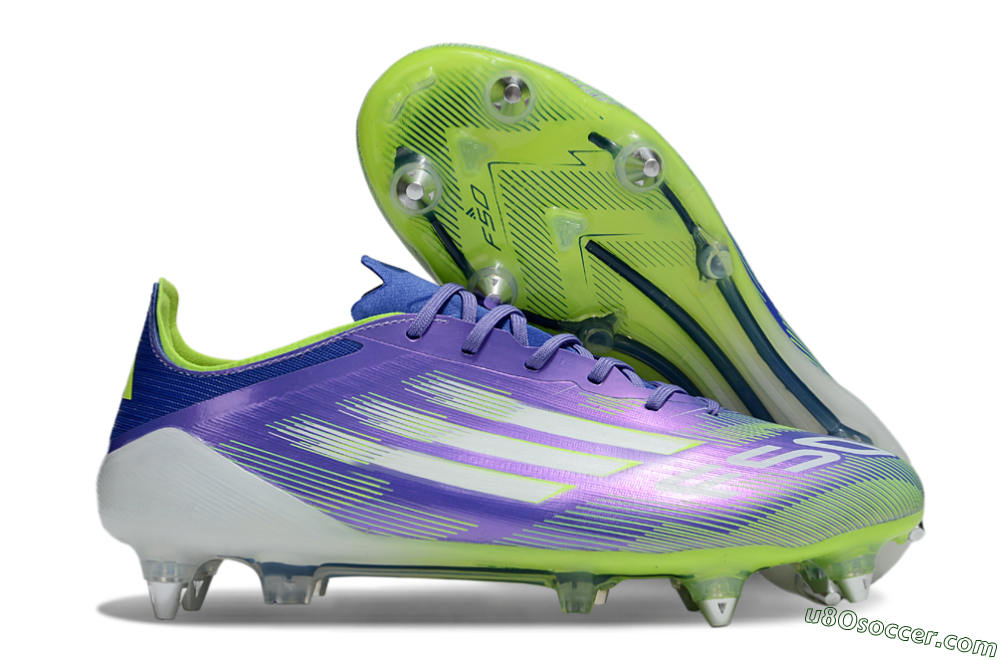 Adidas F50 Elite SG Soft Ground Soccer Cleats - Purple/Yellow/White 1