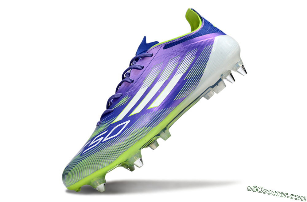 Adidas F50 Elite SG Soft Ground Soccer Cleats - Purple/Yellow/White 5