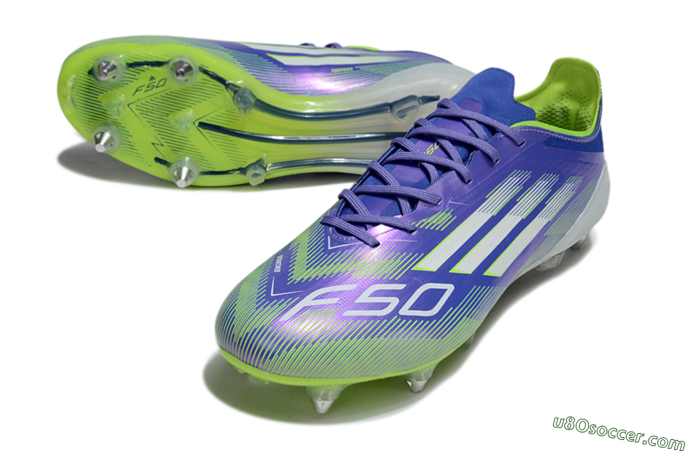 Adidas F50 Elite SG Soft Ground Soccer Cleats - Purple/Yellow/White 3