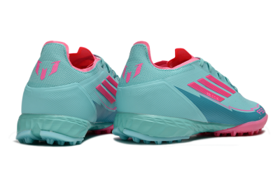 Messi x Adidas F50 Pro TF Artificial Turf Soccer Shoes - Jade/Pink