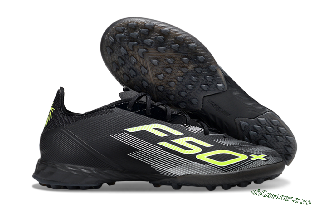Adidas F50 Pro TF Artificial Turf Soccer Shoes - Black/Yellow/White 1
