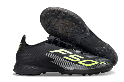 Adidas F50 Pro TF Artificial Turf Soccer Shoes - Black/Yellow/White