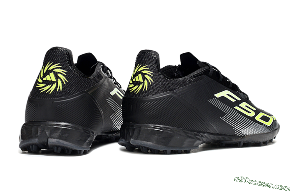 Adidas F50 Pro TF Artificial Turf Soccer Shoes - Black/Yellow/White 6