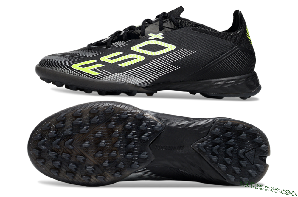 Adidas F50 Pro TF Artificial Turf Soccer Shoes - Black/Yellow/White 0