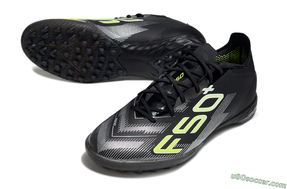 Adidas F50 Pro TF Artificial Turf Soccer Shoes - Black/Yellow/White 3