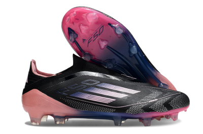 Adidas F50 Elite Laceless FG Firm Ground Soccer Cleats - Black/Blue/Pink