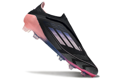 Adidas F50 Elite Laceless FG Firm Ground Soccer Cleats - Black/Blue/Pink
