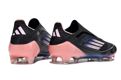 Adidas F50 Elite Laceless FG Firm Ground Soccer Cleats - Black/Blue/Pink