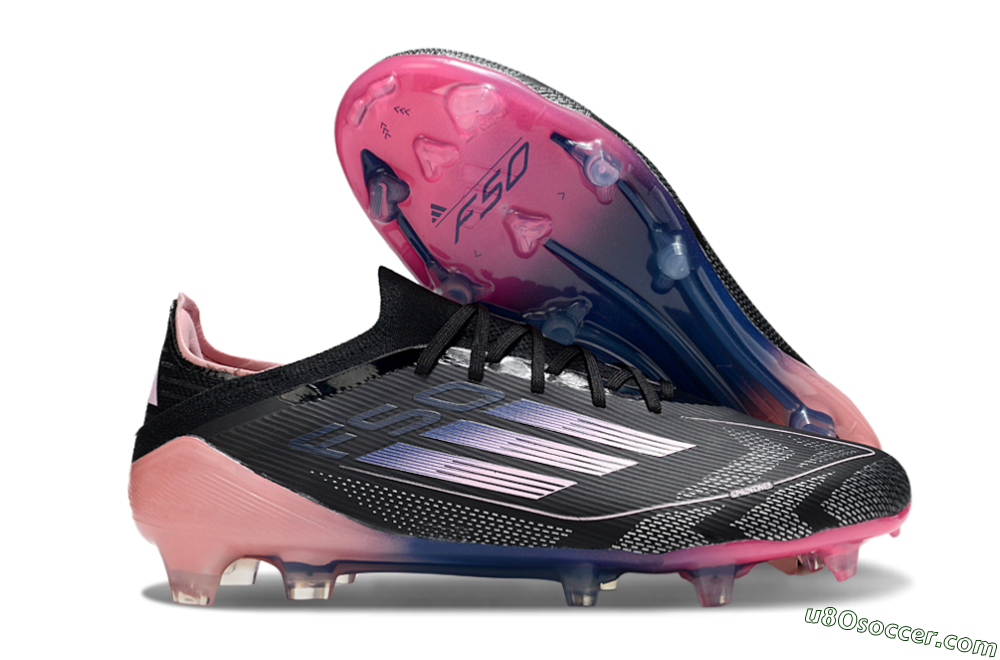 Adidas F50 Elite FG Firm Ground Soccer Cleats - Black/Blue/Pink 1