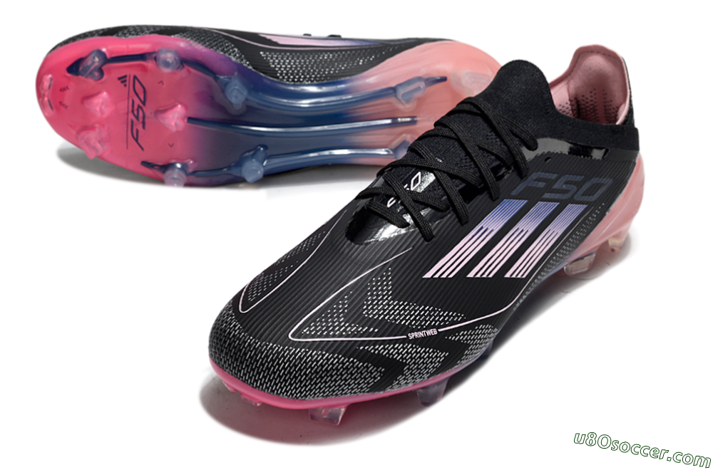 Adidas F50 Elite FG Firm Ground Soccer Cleats - Black/Blue/Pink 3