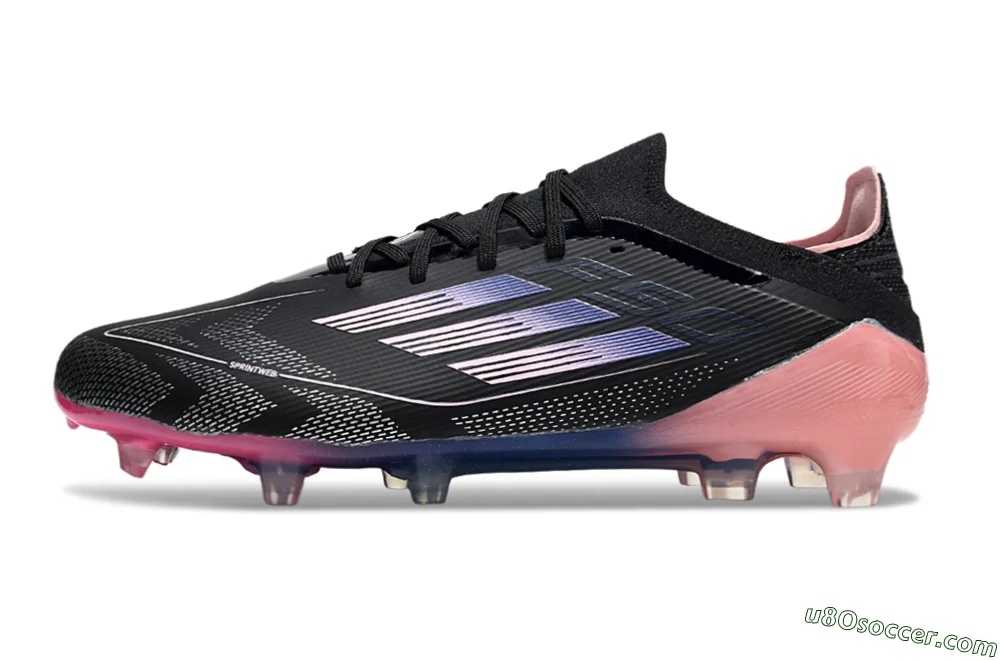 Adidas F50 Elite FG Firm Ground Soccer Cleats - Black/Blue/Pink display picture 2
