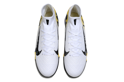 KM x Nike Air Zoom Mercurial Superfly 10 Elite TF Artificial Turf Soccer Shoes - White/Black/Yellow