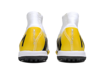 KM x Nike Air Zoom Mercurial Superfly 10 Elite TF Artificial Turf Soccer Shoes - White/Black/Yellow
