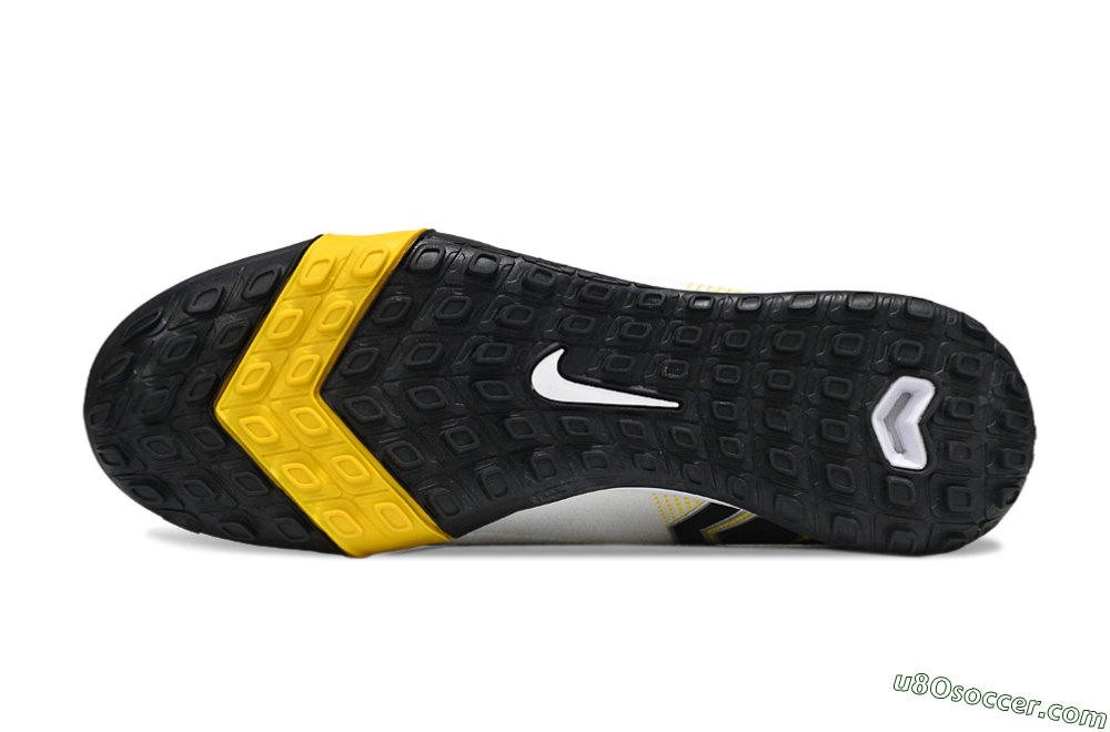 KM x Nike Air Zoom Mercurial Superfly 10 Elite TF Artificial Turf Soccer Shoes - White/Black/Yellow 6