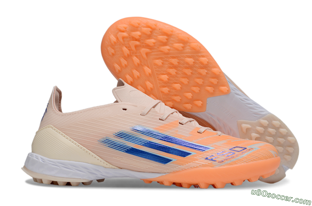 Adidas F50 Pro TF Artificial Turf Soccer Shoes - Pink/Orange/Blue 1