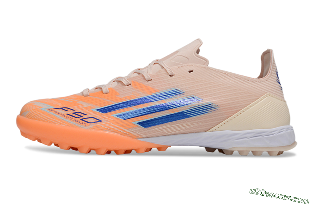 Adidas F50 Pro TF Artificial Turf Soccer Shoes - Pink/Orange/Blue 2