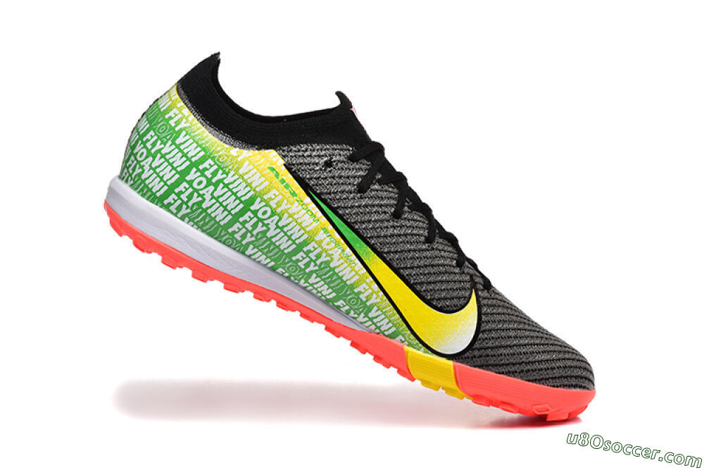 Nike Air Zoom Mercurial Vapor 16 Elite TF Artificial Turf Soccer Shoes - Black/Yellow/Red 4