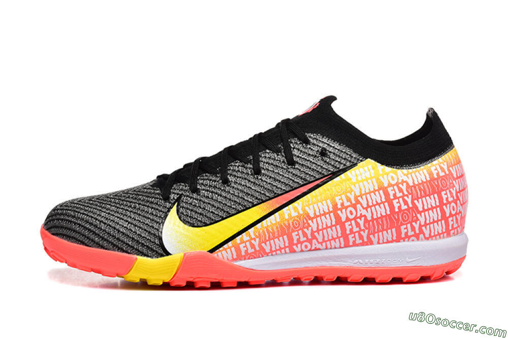 Nike Air Zoom Mercurial Vapor 16 Elite TF Artificial Turf Soccer Shoes - Black/Yellow/Red 2