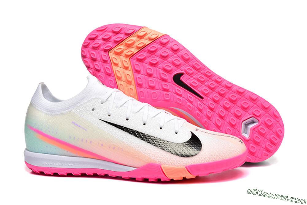 Nike Air Zoom Mercurial Vapor 16 Elite TF Artificial Turf Soccer Shoes - White/Black/Pink 1