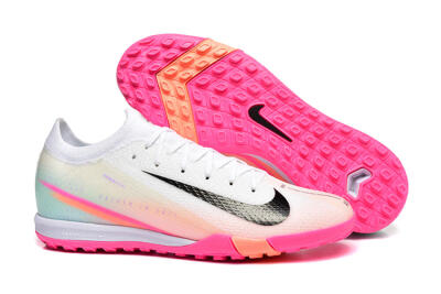 Nike Air Zoom Mercurial Vapor 16 Elite TF Artificial Turf Soccer Shoes - White/Black/Pink