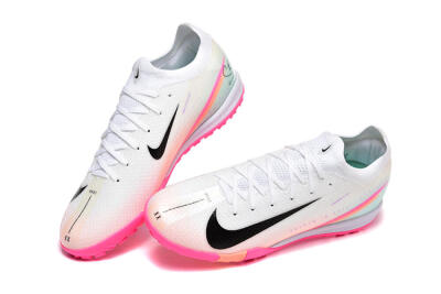 Nike Air Zoom Mercurial Vapor 16 Elite TF Artificial Turf Soccer Shoes - White/Black/Pink