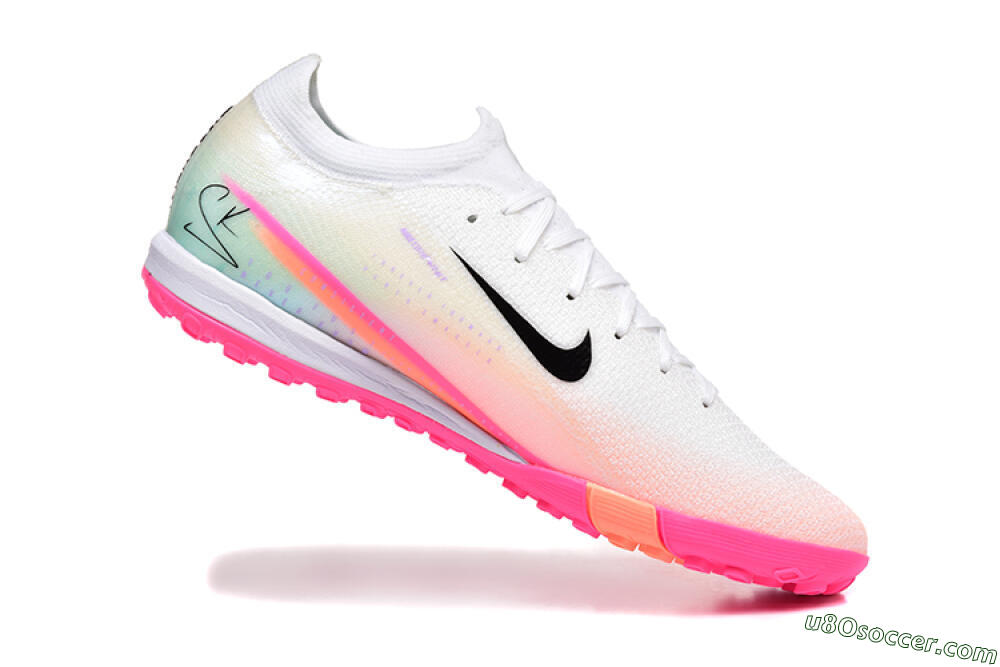 Nike Air Zoom Mercurial Vapor 16 Elite TF Artificial Turf Soccer Shoes - White/Black/Pink 4