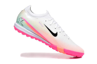 Nike Air Zoom Mercurial Vapor 16 Elite TF Artificial Turf Soccer Shoes - White/Black/Pink