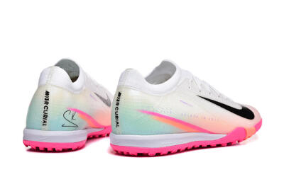 Nike Air Zoom Mercurial Vapor 16 Elite TF Artificial Turf Soccer Shoes - White/Black/Pink