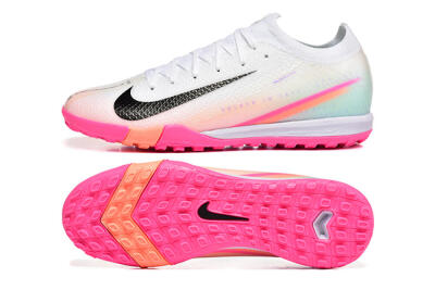 Nike Air Zoom Mercurial Vapor 16 Elite TF Artificial Turf Soccer Shoes - White/Black/Pink