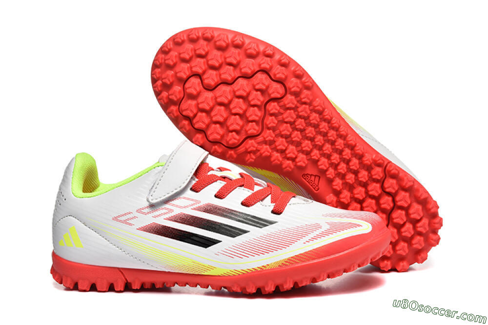 Adidas F50 Elite TF Artificial Turf Soccer Shoes - White/Red/Yellow 1