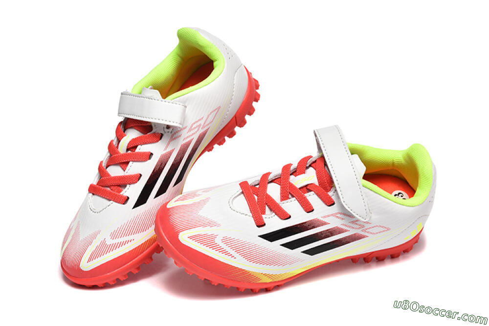 Adidas F50 Elite TF Artificial Turf Soccer Shoes - White/Red/Yellow 6