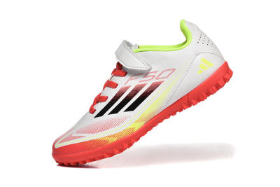 Adidas F50 Elite TF Artificial Turf Soccer Shoes - White/Red/Yellow