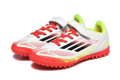 Adidas F50 Elite TF Artificial Turf Soccer Shoes - White/Red/Yellow