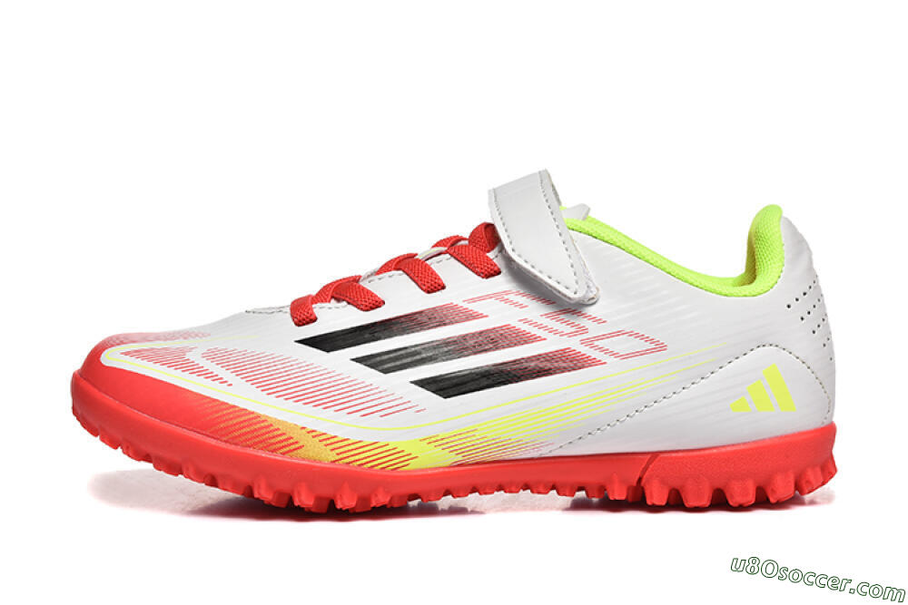 Adidas F50 Elite TF Artificial Turf Soccer Shoes - White/Red/Yellow 2