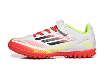 Adidas F50 Elite TF Artificial Turf Soccer Shoes - White/Red/Yellow