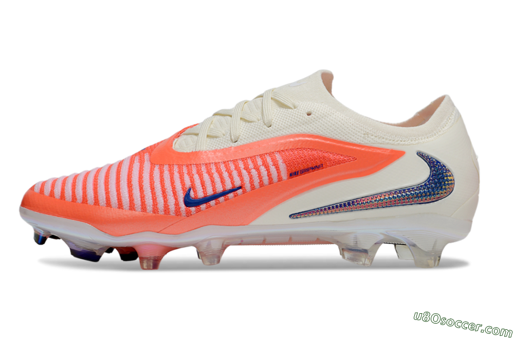 Nike Phantom 6 Low Elite FG Firm Ground Soccer Cleats - Red/White/Black 2
